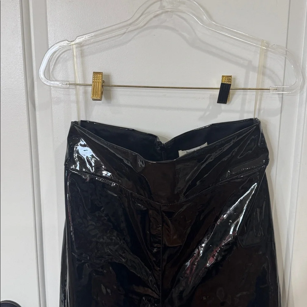 HOUSE OF CB LONDON HARMONY HIGH WAISTED PATRNT VINYL PANTS LARGE - Picture 15 of 16